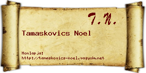 Tamaskovics Noel névjegykártya